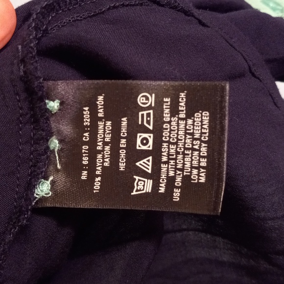 Maeve 0 S Long Sleeve Button Front Blouse Sheer Blue Anthropologie Green - Picture 4 of 9